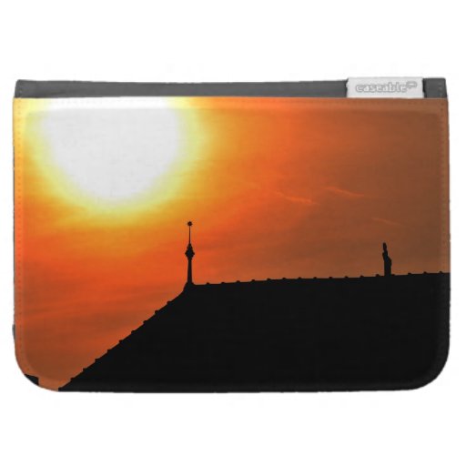 Orange sky kindle folio case