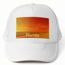 Orange sky Meets Sea hats by Debrene Orange sky Meets Sea hats