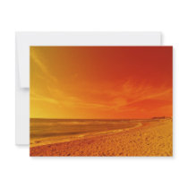 Orange sky Meets Sea invitations by Debrene Orange sky Meets Sea invitations