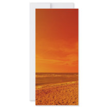 Orange sky Meets Sea Customized Rack Card