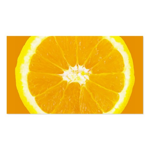 orange slice business card template (front side)