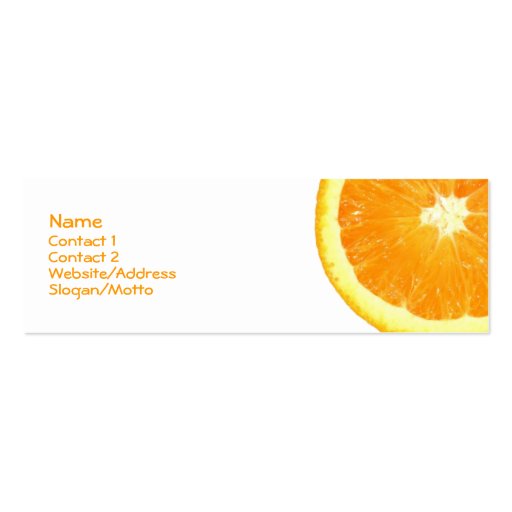Orange Slice Business Cards (front side)