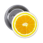 orange slice pinback button