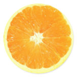 Orange Slice Round Stickers