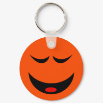ORANGE SMILEY keychains