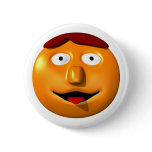 Orange smiley man with his tounge out buttons