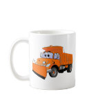 Orange Snow Plow Cartoon mugs