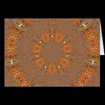 Orange Snowflake Greeting Card cards