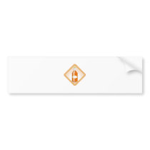 orange soda bottle sunburst retro bumper stickers
