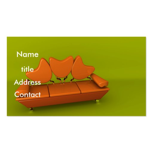 Orange Sofa Business Cards