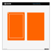 Orange Solid Color Background Template Kindle Fire Decal