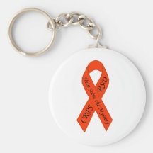 Orange Solve the Mystery Ribbon Keychains