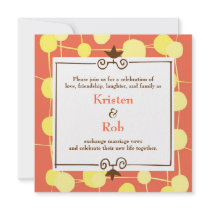 Orange Sorbet Dotty Invitation