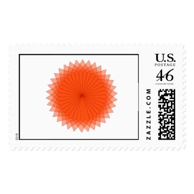 Orange Spectrograph Postage by designcreatology
