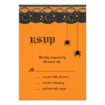 Orange Spiders and Lace RSVP Custom Announcements