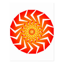 Orange Spiral Pattern: Vector Art: Post Card