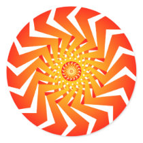 Orange Spiral Pattern: Vector Art: Sticker