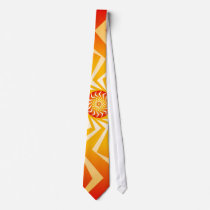 Orange Spiral Pattern: Vector Drawing: Custom Tie