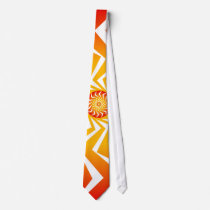 Orange Spiral Pattern: Vector Drawing: Custom Tie