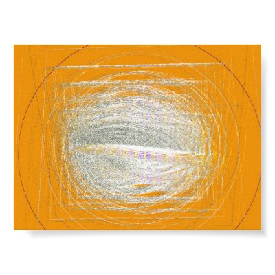 Orange Spiral Print by Babaji