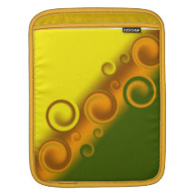 orange spiral Rickshaw Sleeve Sleeve For iPads
