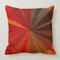 Orange Spiral Vortex Pillow