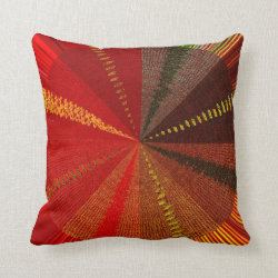 Orange Spiral Vortex Pillow