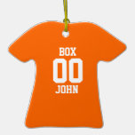 Orange Sports Jersey Christmas Ornaments