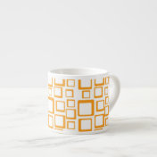Orange Squares Espresso Cup