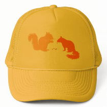 Orange Squirrels Trucker Hats