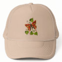 Orange Stained Glass Butterfly Hat by towalj Orange Stained Glass Butterfly Hat