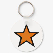 Orange Star design! keychains by angeria Orange Star design! keychains