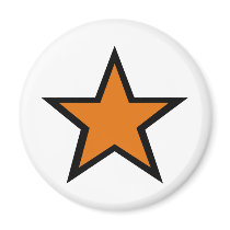 Orange Star design! magnets by angeria Orange Star design! magnets