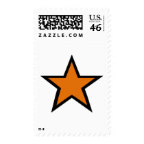 Orange Star design! postage by angeria Orange Star design! postage
