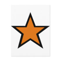 Orange Star design! postcards by angeria Orange Star design! postcards