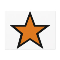 Orange Star design! postcards by angeria Orange Star design! postcards