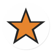 Orange Star design! stickers by angeria Orange Star design! stickers