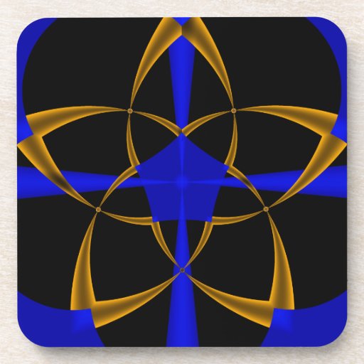 Orange Star Fractal Coaster