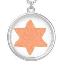 Orange Star of David necklaces