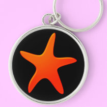Orange Starfish Keychain keychains