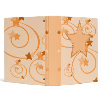 Orange Stars 1" Binder