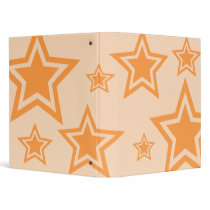 Orange Stars 1" Binder