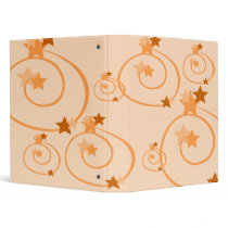 Orange Stars 1" Binder by nottynotebooks Orange Stars 1" Binder