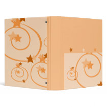 Orange Stars 1" Binder