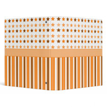 Orange Stars And Stripes 1" Binder