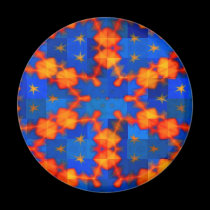Orange Stars on a Blue Sky Magnet by Rajee1 Orange Stars on a Blue Sky Magnet