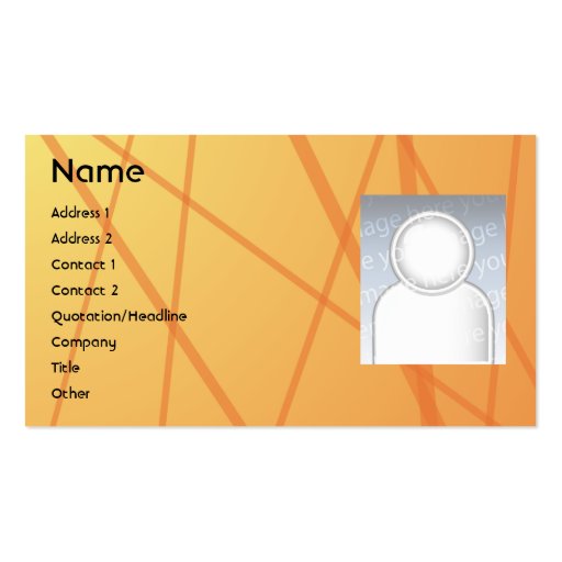Orange Sticks - Business Business Cards (front side)