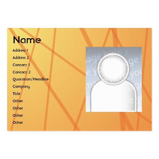 Orange Sticks - Chubby Business Card (front side)