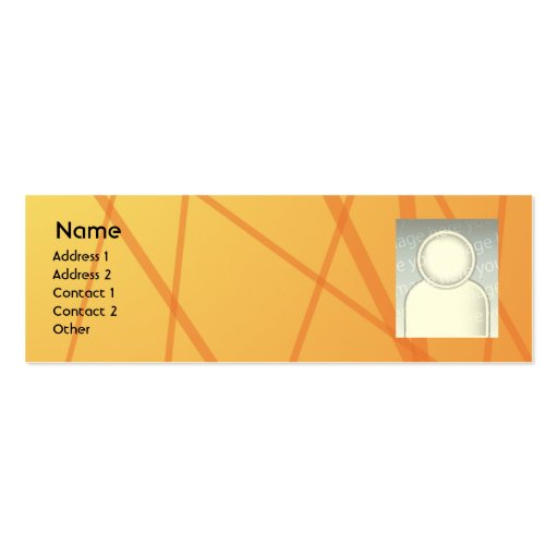 Orange Sticks - Skinny Business Card Template