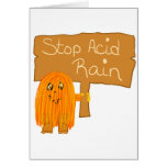 orange stop acid rain greeting cards